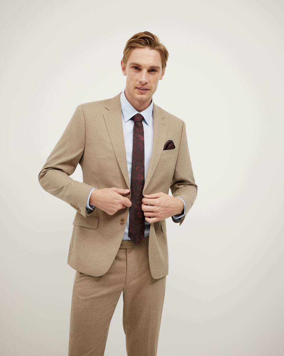 Brushed Marle Tailored Jacket, Latte, hi-res